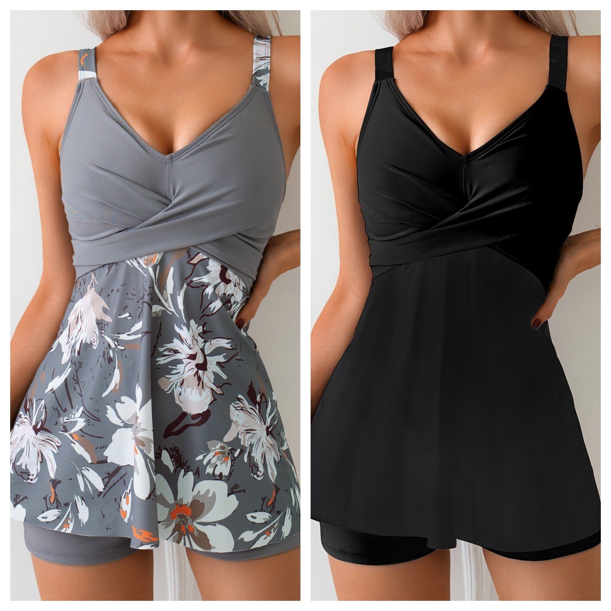 Tankini Retro Y2K para Mulhere - Shorts avaliação e preço