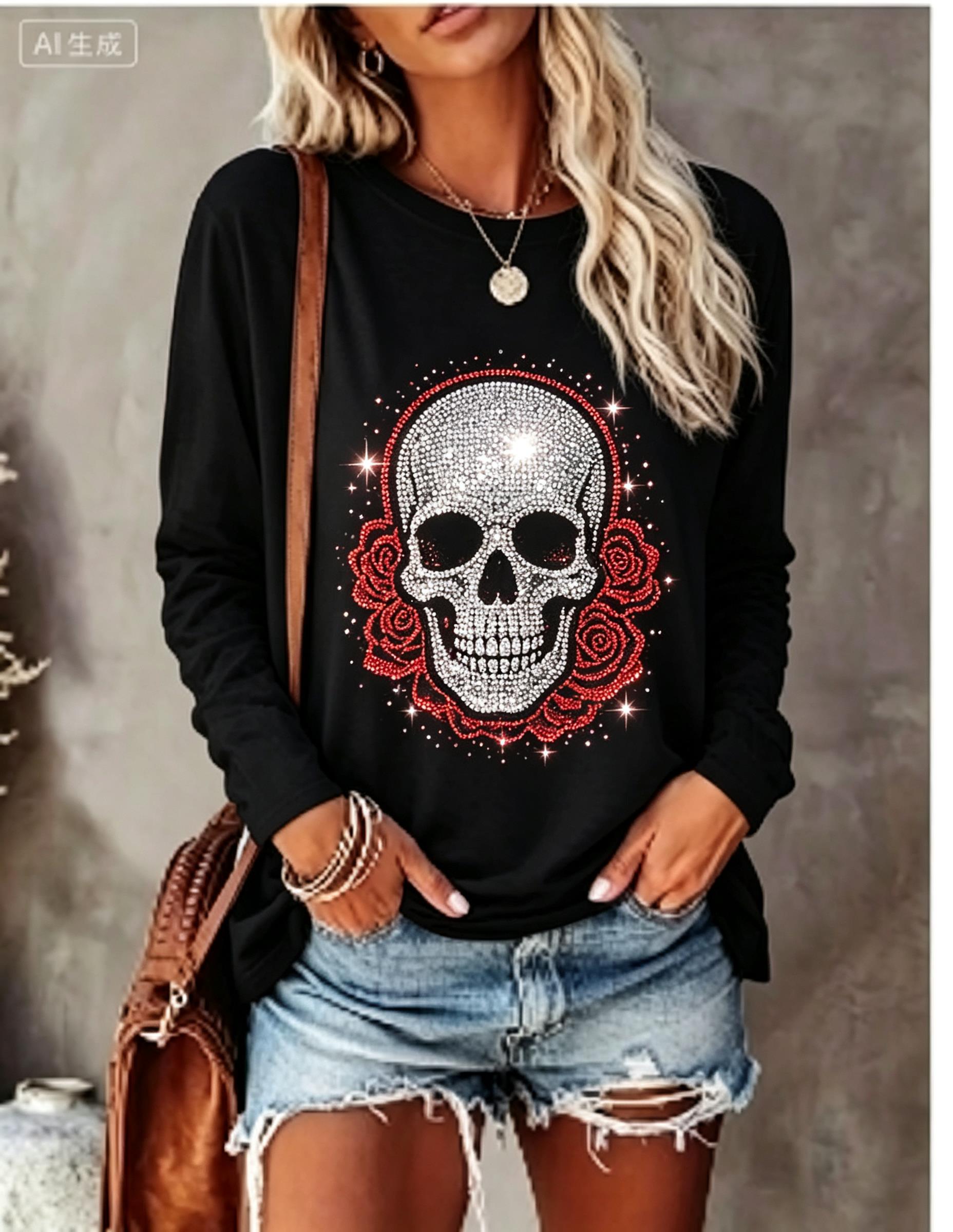 Camiseta Feminina de Manga Lon - T-Shirts avaliação e preço
