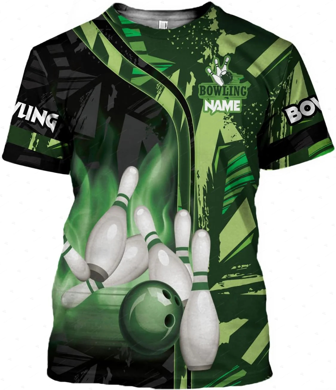 Nome personalizado gradiente b - Short Sleeve Bowling Shirt Retro avaliação e preço